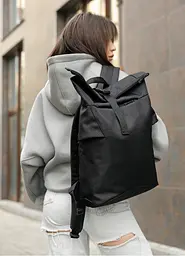 Жіночий рюкзак Sambag RollTop KZN чорний 41 х 27 х 18 см (24300065) - мініатюра 2