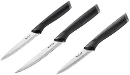 Набір ножів Essential, 3шт, нержавіюча сталь, пластик, чорний Tefal kuh0014557