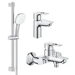 Набір змішувачів Grohe BauLoop New 3 в 1 для ванної кімнати UA123214S1 Хром