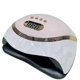 Лампа для манікюру SUN Y18 UV/LED з датчиком руху та цифровим дисплеєм 248 Вт Рожевий
