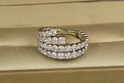 Кільце Xuping Jewelry Аріель з крупними камінцями р 17 сріблясте - мініатюра 2