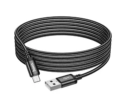 Кабель Hoco X91 microUSB 3 метра штекер микро-нейлоновое оплетение - миниатюра 3