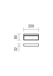 Бра вуличне EVEN AP M LED SMD 6W IP54 DG 3000K (SQ) (5.1.2) Redo 9153 - мініатюра 2