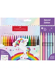 Фломастери 24 кол. FABER CASTELL Єдиноріг з наклейками (554221)