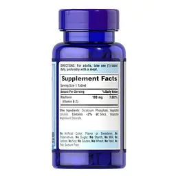 Вітамін В2 рибофлавін Puritan's Pride Vitamin B-2 100 mg (Riboflavin), 100 таблеток - мініатюра 2