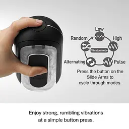 Мастурбатор Tenga Flip Zero Electronic Vibration Black із змінною інтенсивністю, розкладний, 18х7.5 (чорний) - мініатюра 8