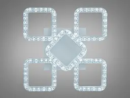 Стельова LED люстра Romin біла 74W - мініатюра 3