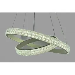 Підвісна люстра LED у спальню Linisoln 1956-60*40 WH метал, акрил, діаметр 60*40 см, висота 50-120 см, потужність 80 Вт, - мініатюра 4