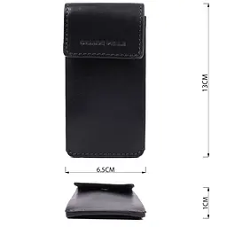 Ключниця футляр із натуральної шкіри GRANDE PELLE 6.5х13х1 см acs0032257 - мініатюра 2