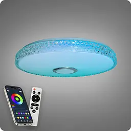 Люстра світлодіодна 517 Dlight RGB з пультом і колонкою 80Вт Білий (02163)