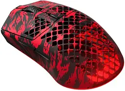 Миша бездротова ігрова SteelSeries Aerox 3 Wireless Faze Clan Edition (62605) 18000dpi чорно червона - мініатюра 2