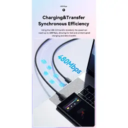 Дата кабель USB-C to USB-C 2.0m 100W blue Essager (EXCTT1-WLA03-P) - мініатюра 7