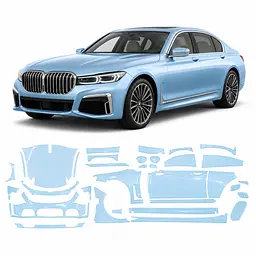 Антигравійна захисна бронеплівка за лекалами для BMW 7 Series G11/G12 facelift 2019-2022 - повний кузов