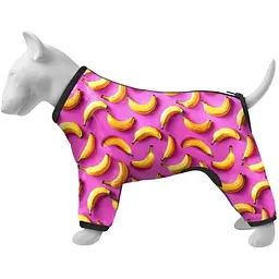 Вітровка для собак Waudog Clothes Банани на рожевому S30