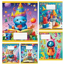 Зошит A5, 12 арк, клітинка, щільна обкладинка Cool School (ТА51104)
