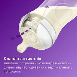 Пляшечка для годування Philips AVENT Natural Природний потік із клапаном 125 мл (SCY670/01) - мініатюра 6