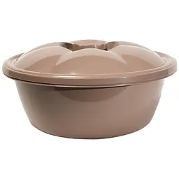 Миска Stars Plast кругла з кришкою 4.5 л какао (94036/как)