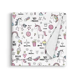 Пелюшки фланелеві Cosas Unicorn Sweet 80x80 см, блакитні - мініатюра 2