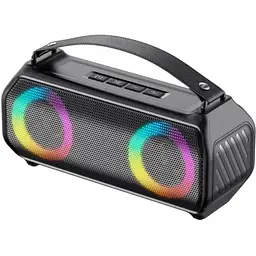 Колонка портативна Havit HV-SK888BT, чорний, 10 Вт, bloetooth, RGB підсвічування, USB, microSD, AUX, Type-C, 1800 mAh