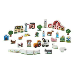 Ігровий набір Melissa&Doug дерев'яний "Ферма і трактор" (MD14800) - мініатюра 4