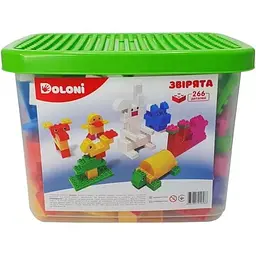 Конструктор Doloni Звірята 013888/05 в пластиковому боксі, 266 деталей