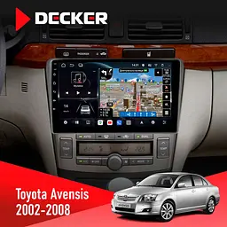 Штатна магнітола Toyota Avensis 2002-2008 Black Decker D9-011 4x64, DSP, 4G, 360 Decker (НФ-00009200)