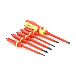 Викрутка Voltronic з насадками, 6 в 1, діелектрична, з індикатором, CRV, Box (М616) - мініатюра 2
