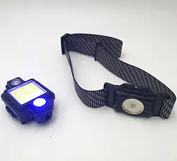 Налобний LED ліхтар на магніті світлодіодний акумуляторний портативний ліхтарик на 3 режими для кемпінгу походів UKC 132 - мініатюра 11