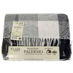 Плед VLADI 170*210см "Palermo" PICTOR білий-дим-св.антрацит