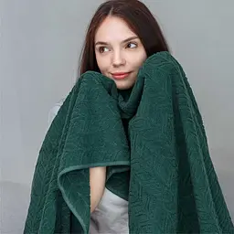 Рушник банний Lovely Svi  бавовна жаккардове для ванної, готелів, СПА - 70 х 140 см Milano Зелений (701124) - мініатюра 2