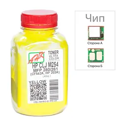 Тонер HP CLJ M254/MFP280/281 40г Yellow +chip AHK (3202791)