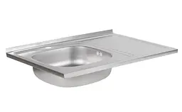Кухонна мийка Brinex 6080-L 0.6 мм, накладна BRIN6080LSAT06 - мініатюра 2