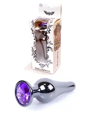 Анальна пробка Jewellery Dark Silver BUTT PLUG Purple Boss Series 64-00061 98244