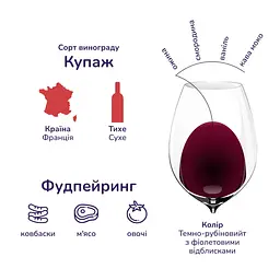 Вино Bistrot Merlot Cabernet, 13%, 0,75 л (795862) - мініатюра 7