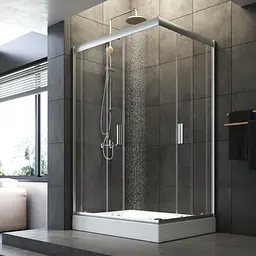 Душове огородження Square Slide AM.PM Gem 120×90 см, прозоре скло, хром матовий профіль W90UG-403-120290-MT - мініатюра 2
