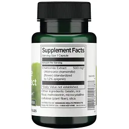 Екстракт квітів ромашки Swanson Chamomile Flower Extract Standardized Apigenin 500 мг 60 капсул (2022-09-1094) - мініатюра 2