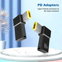 Перехідник STLab USB-C Female to DC Male Jack Square Mouth для Lenovo 10x6mm PD 100W Black [152524] - мініатюра 4