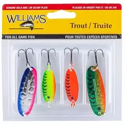 Набір блешень Williams Trout 4-Pack Williams Kit UV Multi Color (1102-4-TK2-ASST)