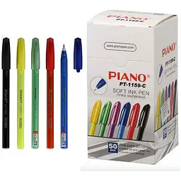 Ручка масляна PIANO синій 0,7мм РT-1159-C в асортименті