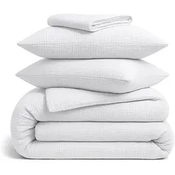 Комплект постільної білизни Cosas White Двоспальний муслін білий (Muslin_01White_El160-01White_180)