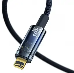 Кабель Baseus Explorer Series Auto Power-Off Cable Type-C to Lightning 20W 1m CATS000003 Blue - мініатюра 3