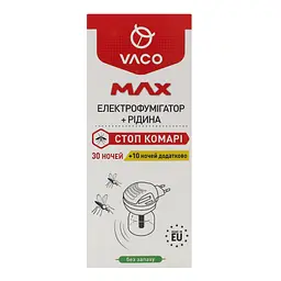 Електрофумігатор Vaco Max, з рідиною, 30 ночей + 10 ночей, додатково, 30 мл - мініатюра 5