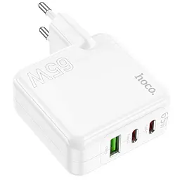 МЗП C115A Header PD65W+QC3.0 (1USB-A/2C) White Hoco teh0029632 - мініатюра 2