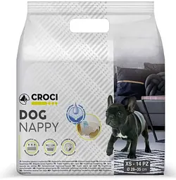Підгузник для собак Croci Dog Nappy XS вагою 1-2 кг обхват 28-35 C6028305