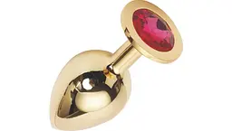 Металева анальна пробка Butt Plug Gold Large Афродита АПМЗ L 24304 - мініатюра 3