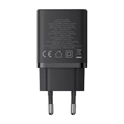 Мережевий зарядний пристрій Baseus Cube Fast Charger C+U 30W EU чорний P10111404113-00 - мініатюра 2