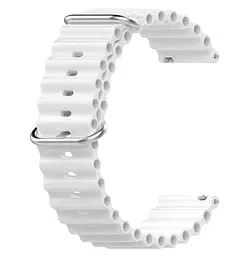 Ремінець силіконовий Primolux Ocean для годинника Garmin Vivoactive 4 White - мініатюра 3