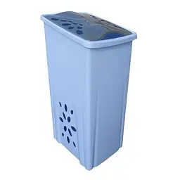 Кошик для білизни 45L PERLA 30x35x60h з кришкою, блакитний