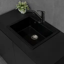 Кухонна мийка Fancy Marble Oregon світло-чорний 108060004 - мініатюра 3