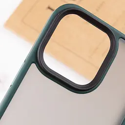 TPU+PC чохол Metal Buttons для Apple iPhone 15 Pro Max (6.7) Зелений / Dark Green - мініатюра 5